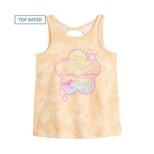🌻 NWT Girl Twist Back Top Orange Tie Dye Sunset Size Available 12M